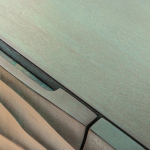 Comoda cu fronturi 3D design ondulat WAVE 160cm, turcoaz - Img 4