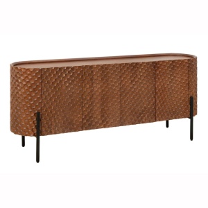 Comoda cu model 3D tip fagure, Lemn Mango Maro ADLON 180cm