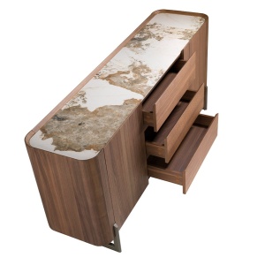Comoda deosebita design LUX Walnut-Marble - Img 5