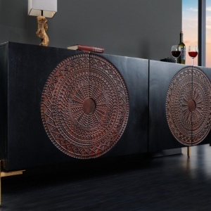 Comoda design Boho Chic Mandala 160cm Mango - Img 5
