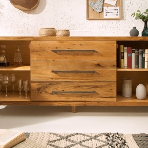 Comoda design industrial Thor 200cm, stejar salbatic - Img 4