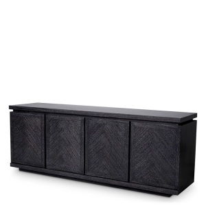 Comoda design LUX Bowen, furnir stejar gri carbune