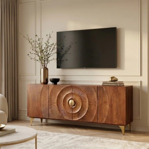 Comoda design vintage Golden Sunset 180cm maro
