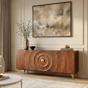 Comoda design vintage Golden Sunset 180cm maro - Img 3