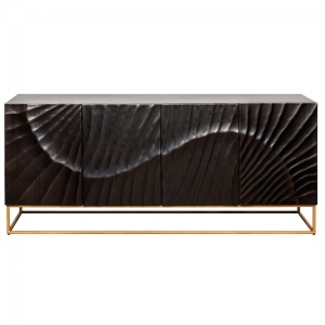 Comoda din lemn Scorpion 177cm Mango negru