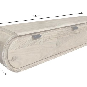 Comoda suspendata din lemn de salcam ORGANIC 160cm - Img 4
