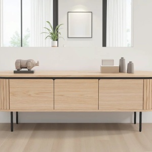 Comoda TV cu furnir de stejar ATELIER 160cm - Img 3