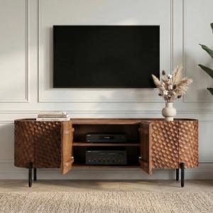 Comoda TV cu model 3D tip fagure ADLON 160cm - Img 8