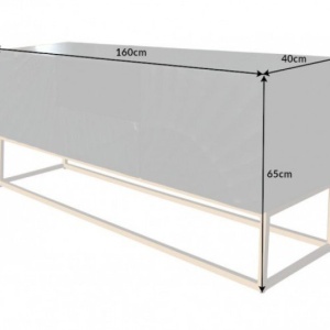 Comoda TV din lemn Scorpion 160cm Mango negru - Img 7