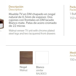 Comoda TV eleganta design deosebit Renita AC-136-F - Img 2