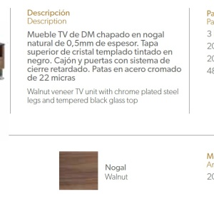 Comoda TV eleganta design LUX Walnut/Black AC-191-F - Img 2