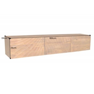 Comoda TV suspendata din lemn de mango Scorpion 160cm, maro - Img 3