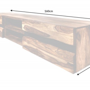 Comoda TV suspendata din lemn design industrial Amazonas 160cm Sheesham - Img 3