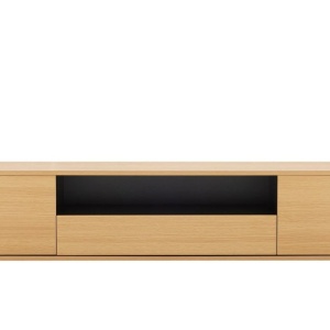 Comoda TV suspendata LOFT 150cm natur/ negru - Img 4