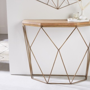 Consola design minimalist Diamond 90cm Mango - Img 3