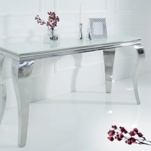 Consola Modern Barock 145cm, alb/ argintiu - Img 2