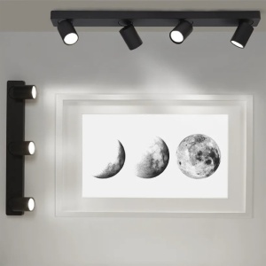 Corp aplicat cu 3 spoturi directionabile Moon 3 Bar, negru 116319 universul-luminii.ro