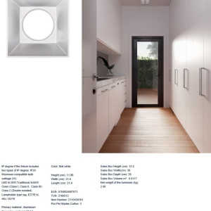 Corp aplicat cu 4 spoturi design modern ETHAN alb - Img 5