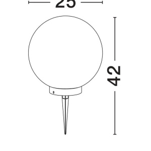Corp cu tarus iluminat exterior decorativ IP65 MOON D-25cm 238399 universul-luminii.ro