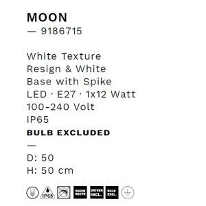 Corp cu tarus iluminat exterior decorativ IP65 MOON D-50cm 238379 universul-luminii.ro