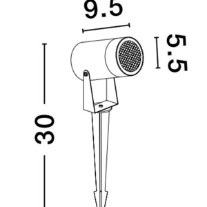 Corp de iluminat LED exterior IP54 cu tarus Destry negru 130089 universul-luminii.ro
