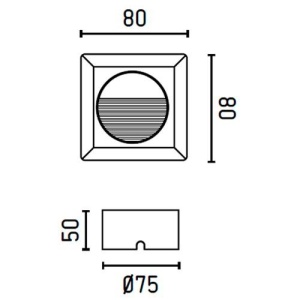Corp exterior incastrabil LED IP44 Mini Carter 70402 55769 universul-luminii.ro