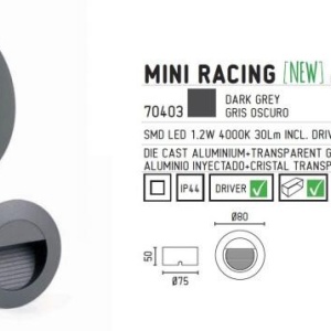 Corp exterior incastrabil LED IP44 Mini Racing 70403 55779 universul-luminii.ro