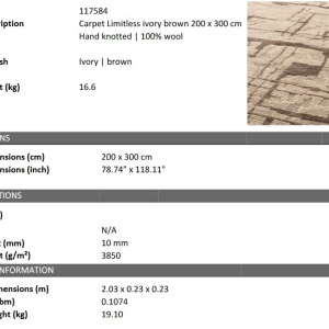 Covor design LUX tesut manual Limitless 200x300cm - Img 5