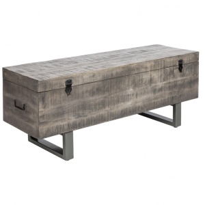 Cufar din lemn Factory Loft 115cm, mango gri A-39664 VC