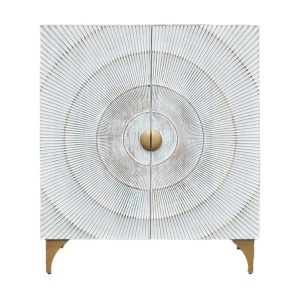 Dulap design vintage GOLDEN SUNSET 120cm Mango alb