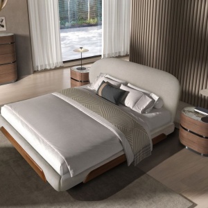 Dulapior 5 sertare furnir de nuc cu blat marmura portelanata Walnut - Img 5