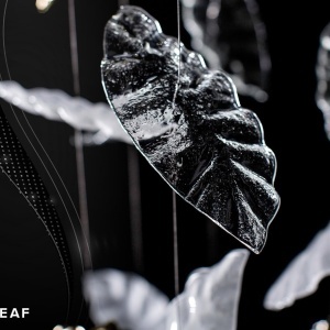 Element decorativ suspendat design frunze care cad din tavan LEAF B sandblasted 201089 universul-luminii.ro