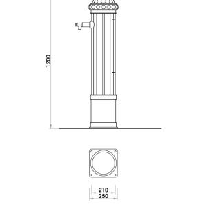 Fantana exterior din fier forjat B8711 171709 universul-luminii.ro