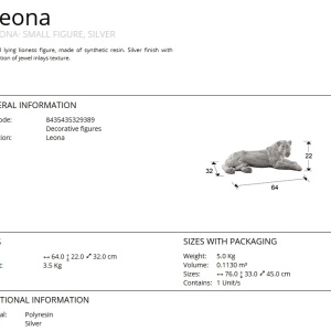 Figurina design decorativ Leona SV-946438 - Img 8