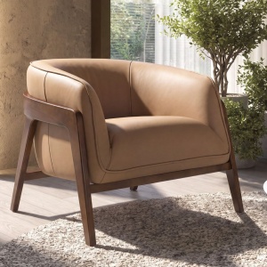 Fotoliu cu design modern piele naturala Brown