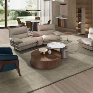 Fotoliu cu design modern piele naturala Petrol blue - Img 3