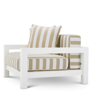 Fotoliu de interior/ exterior design LUX Cap-Antibes, alb mat - Img 4