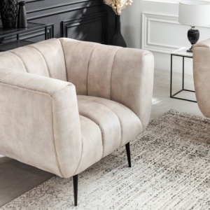 Fotoliu design elegant Noblesse, sampanie - Img 3