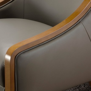 Fotoliu elegant design LUX Grey leather - Img 7