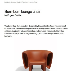 Fotoliu lounge design modern, exterior, interior, BUM-BUM LOUNGE CHAIR 65008 Vondom - Img 5