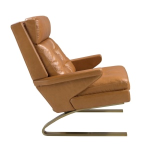 Fotoliu LUX design italian Cowhide camel - Img 2