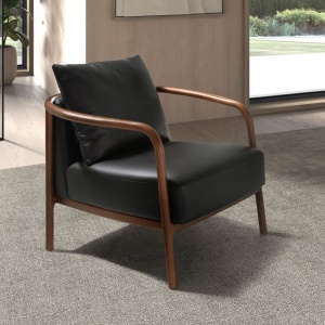 Fotoliu LUX design italian, Piele Naturala, Black - Img 5