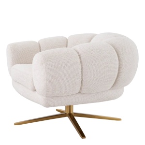 Fotoliu modern pivotant design LUX Sunset, Lyssa off-white - Img 7