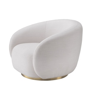 Fotoliu pivotant design elegant Brice, alb avalon 115168 HZ - Img 2