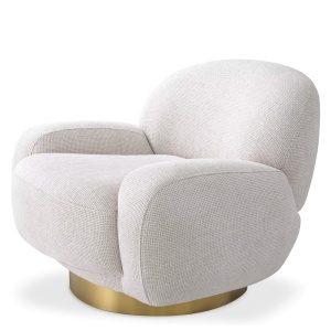 Fotoliu pivotant design elegant LUX Udine, lyssa off-white 116066 HZ - Img 4