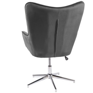 Fotoliu pivotant, design extravagant Lounger, catifea gri A-39511 VC - Img 2