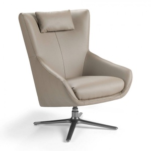 Fotoliu pivotant design modern Melvin AC 5044-A1001-PIEL