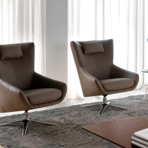 Fotoliu pivotant design modern Melvin AC 5044-A1001-PIEL - Img 8