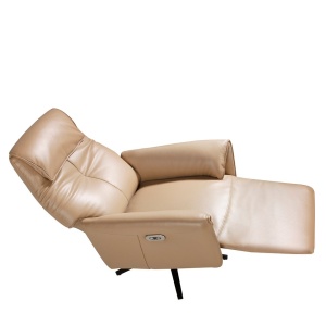 Fotoliu pivotant, functie relax si port USB, tapitat cu piele George - Img 6