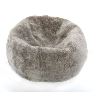 Fotoliu puf din blana de oaie Short Wool Curly Bean Bag Large - Img 3